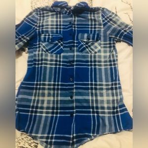 2/15🌸 ARDENE | Blue Plaided | Button Down Shirt | XS